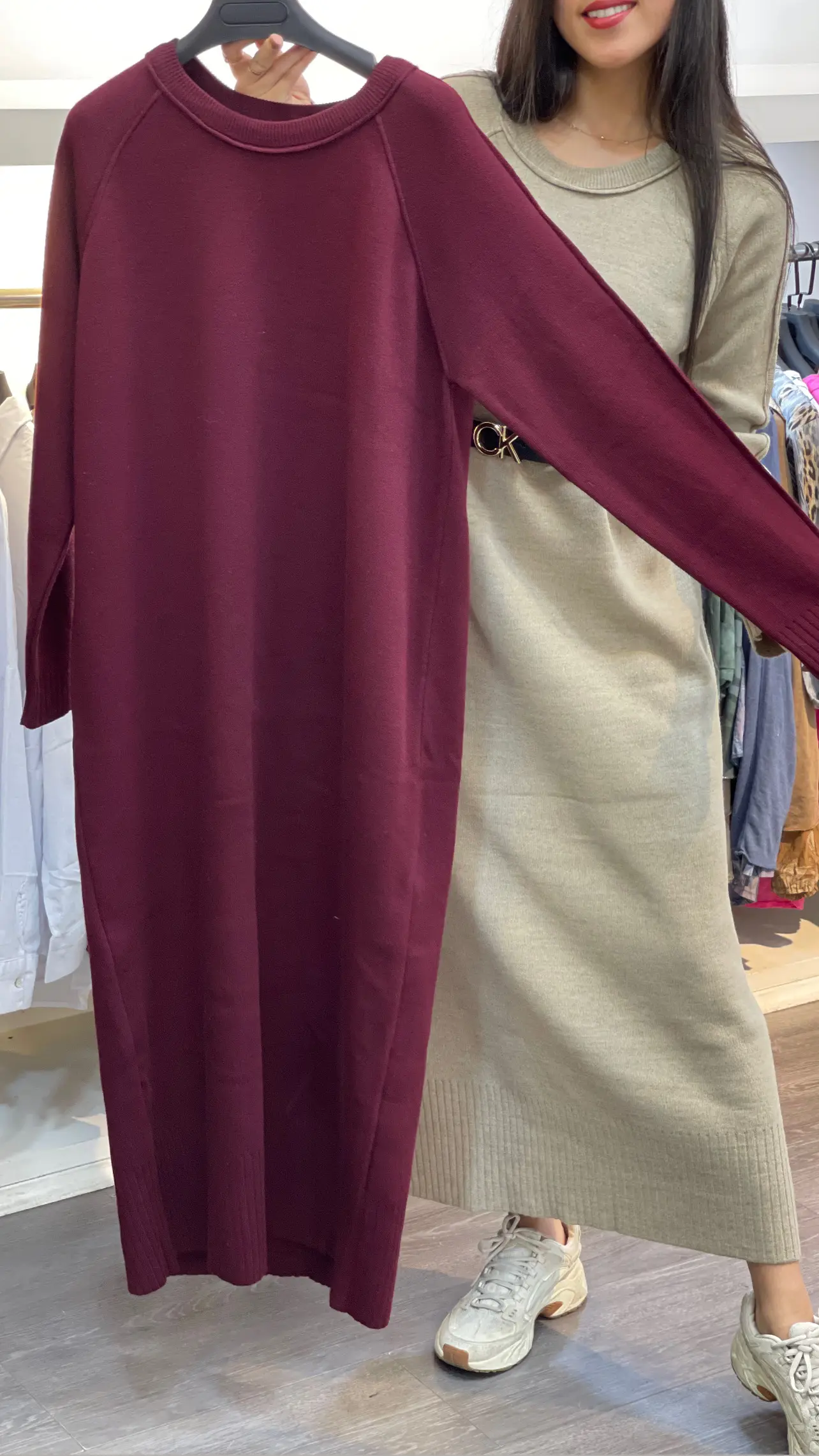 پیراهن بافت ترک طرح ساده